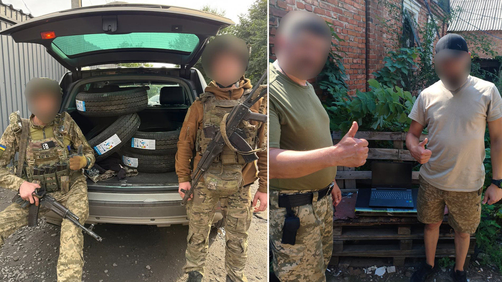 Тростянецька громада передала автомобільні шини для «Холодного Яру» та ноутбук військовій частині