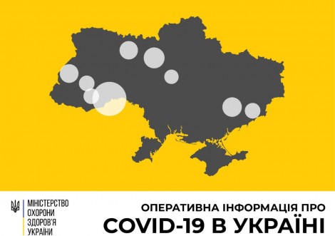 МОЗ повідомляє:  в Україні зафіксовано 84 випадки коронавірусної хвороби COVID-19.