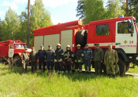 Лісівники та рятувальники спільно відпрацьовували взаємодію по гасінню лісових пожеж
