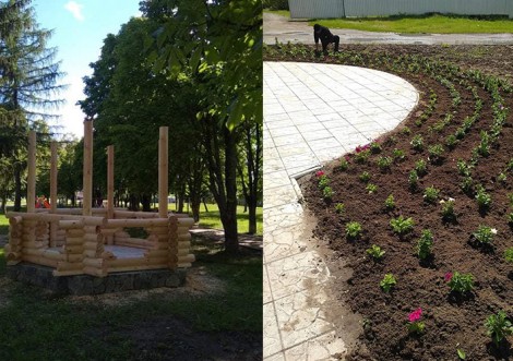 У селі Кам'янка продовжують розбудовувати парк
