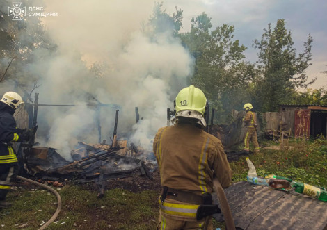 Рятувальники ліквідували пожежу господарчої будівлі у Тростянці