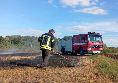 Добровільні пожежні команди п'ять разів гасили пожежі у серпні