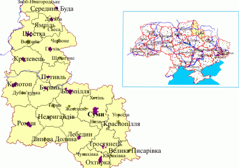 Облрада хоче створити на Сумщині 6 районів